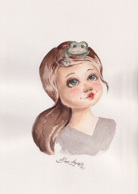 Kinder Illustration süße Freunde Aquarell