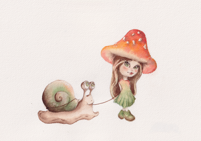Kinder Illustration kleine Freunde