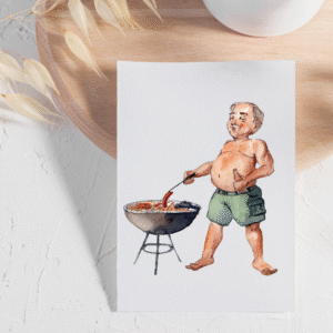 Karte Aquarell Grill Meister