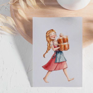Karte Aquarell Wiesn Madl