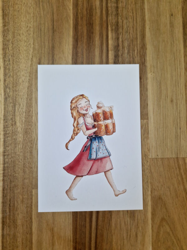 Karte Wiesn Madl Kunst von Agravic