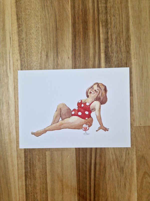 Karte Lady in Red Kunst von Agravic