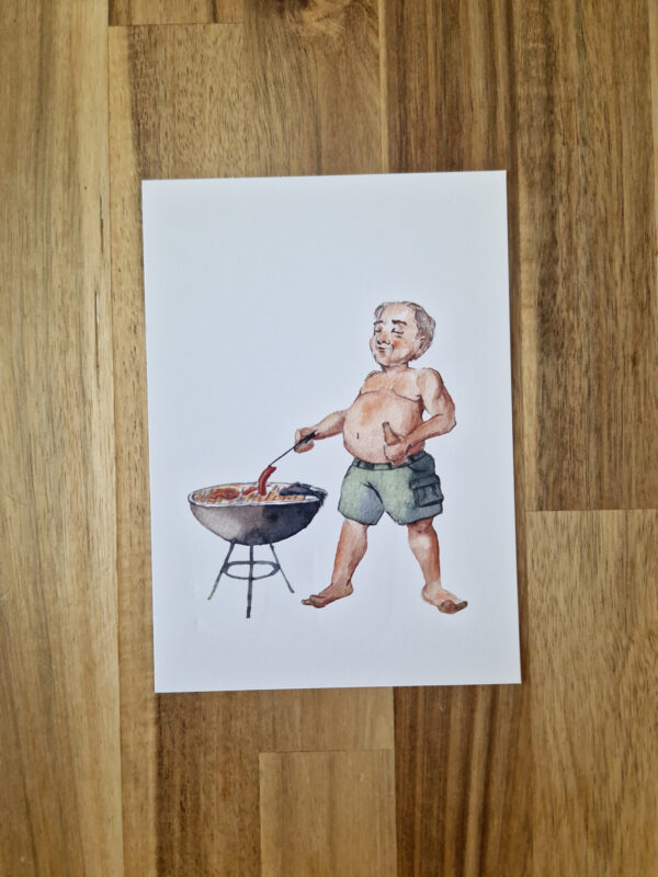 Karte Grill Papa Kunst von Agravic