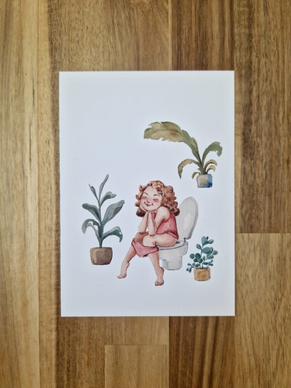Karte Gästebad und Pflanzen Kunst von Agravic