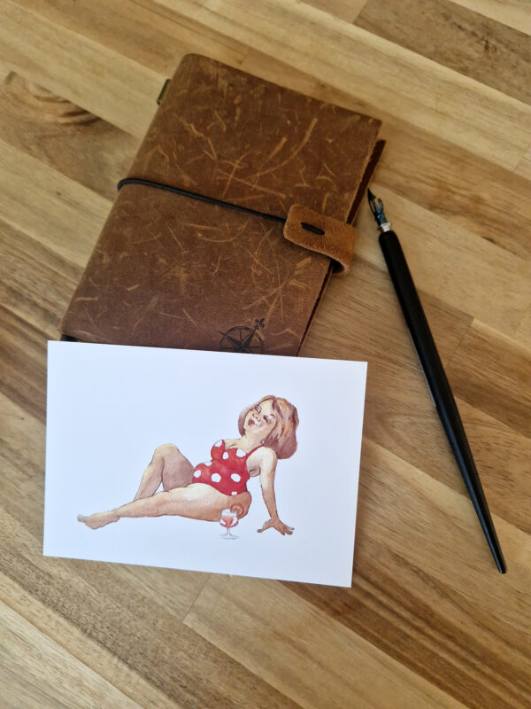 Karte Frau genießt das Leben Kunst von Agravic