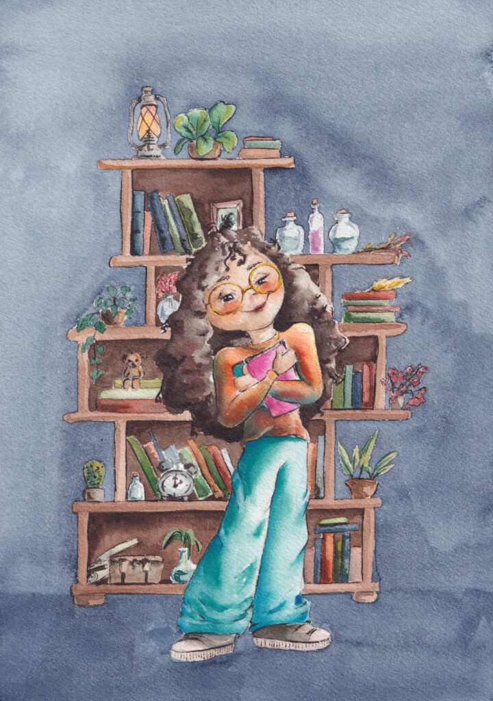 Aquarell Book lover