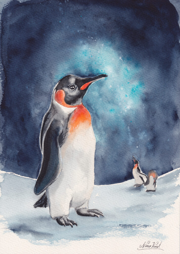 Aquarell Pinguin