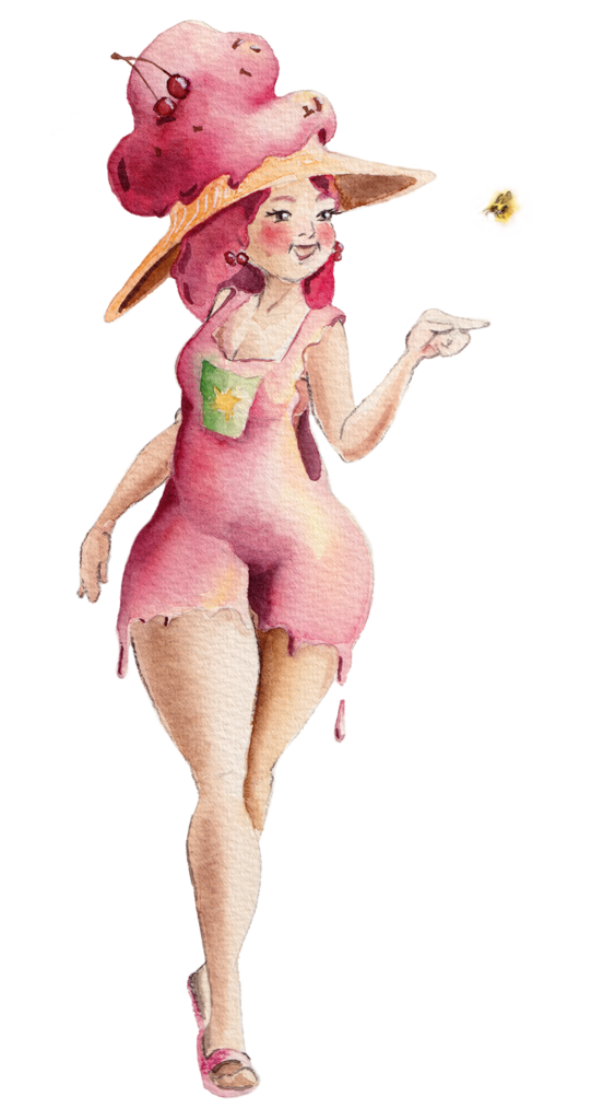 Cherry Lady Aquarell