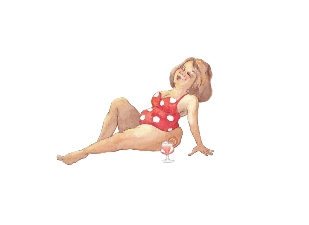 enjoy life lady in Red